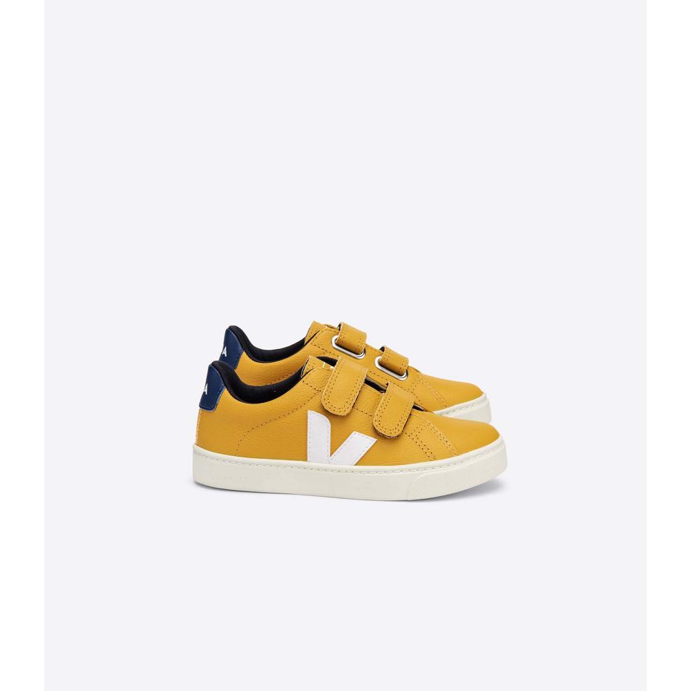 Kids\' Veja ESPLAR CHROMEFREE Shoes Yellow | ZA 724JPQ